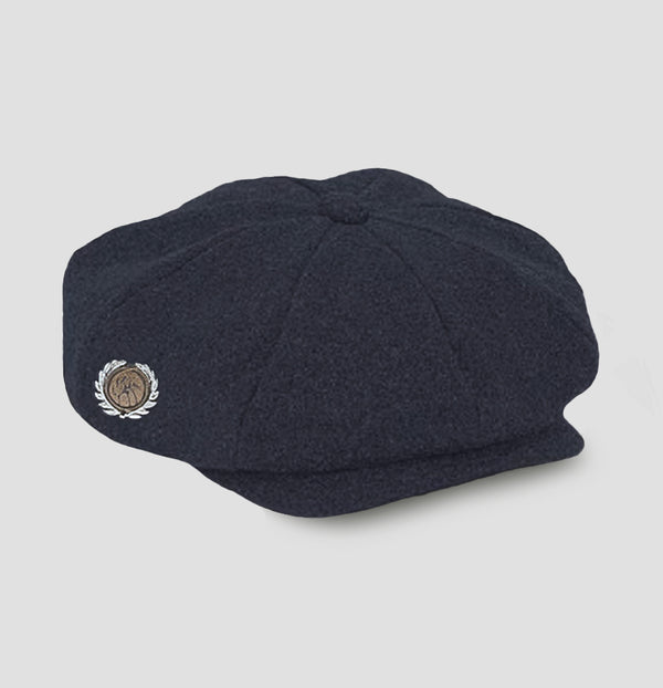 Old School Heritage Flat Cap – navy