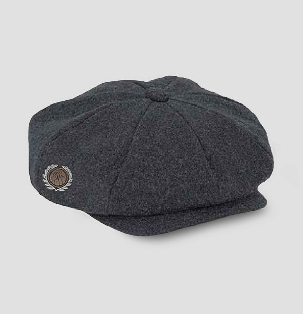 Old School Peaky Cap – charcoal grey