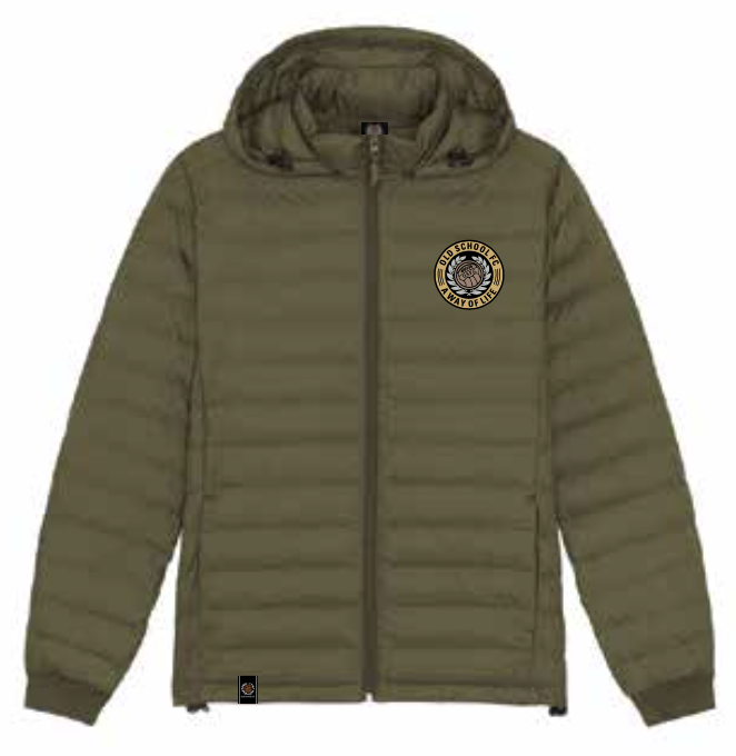 Lightweight Quilted Padded Jacket khaki green Old School FC