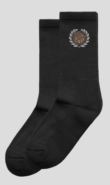Old School FC 1 Pair Ribbed Logo Socks - black