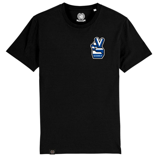 V-Sign T-Shirt - black - blue & white